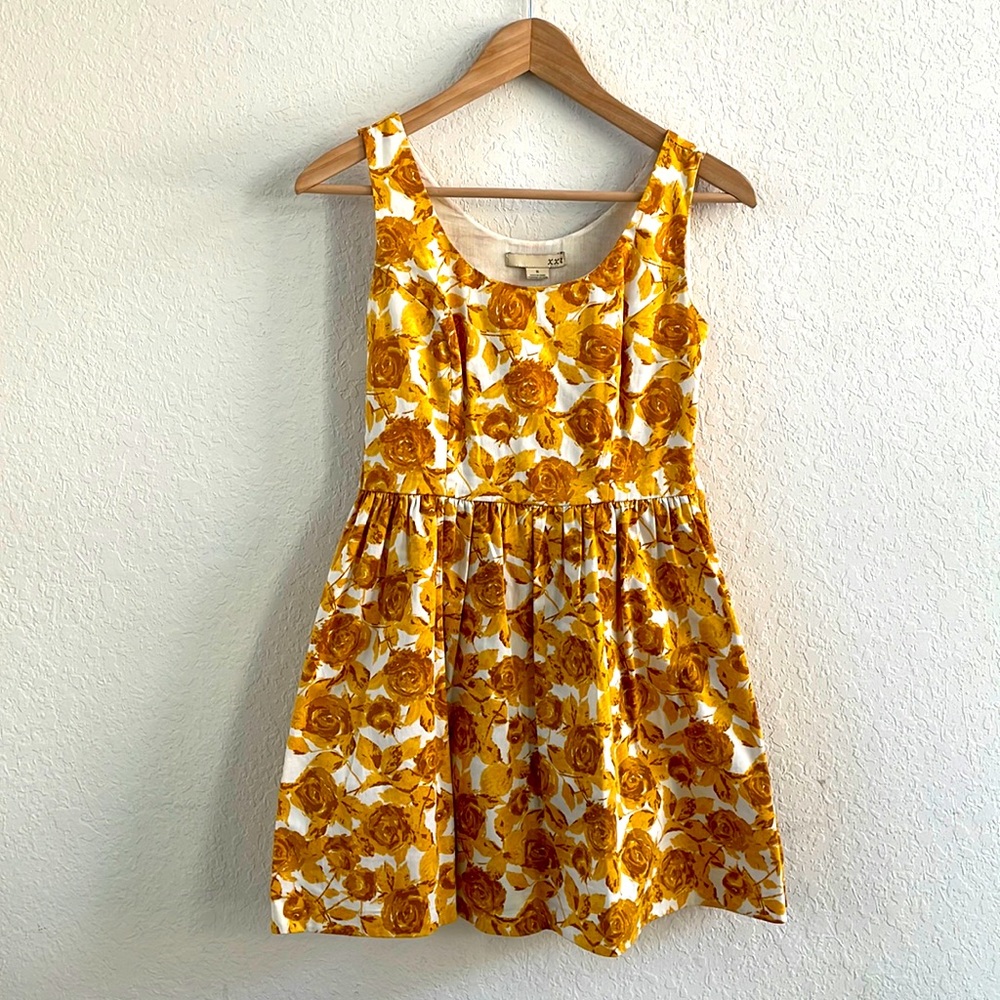 XX1 Yellow Flower Sleeveless Dress